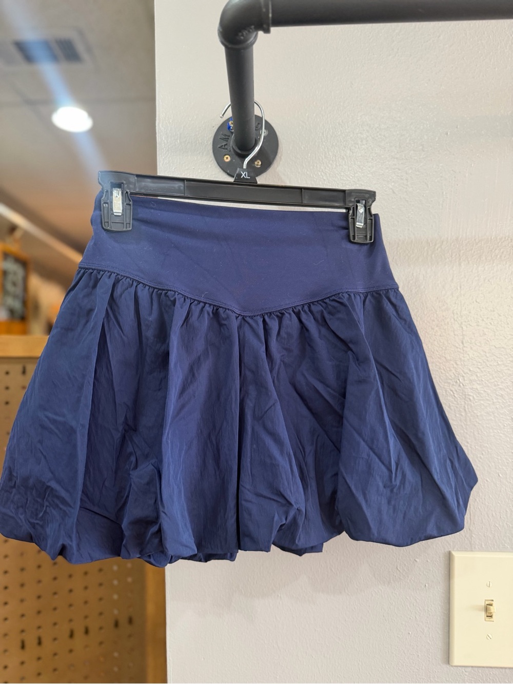 aerie Navy Bubble Mini Skirt